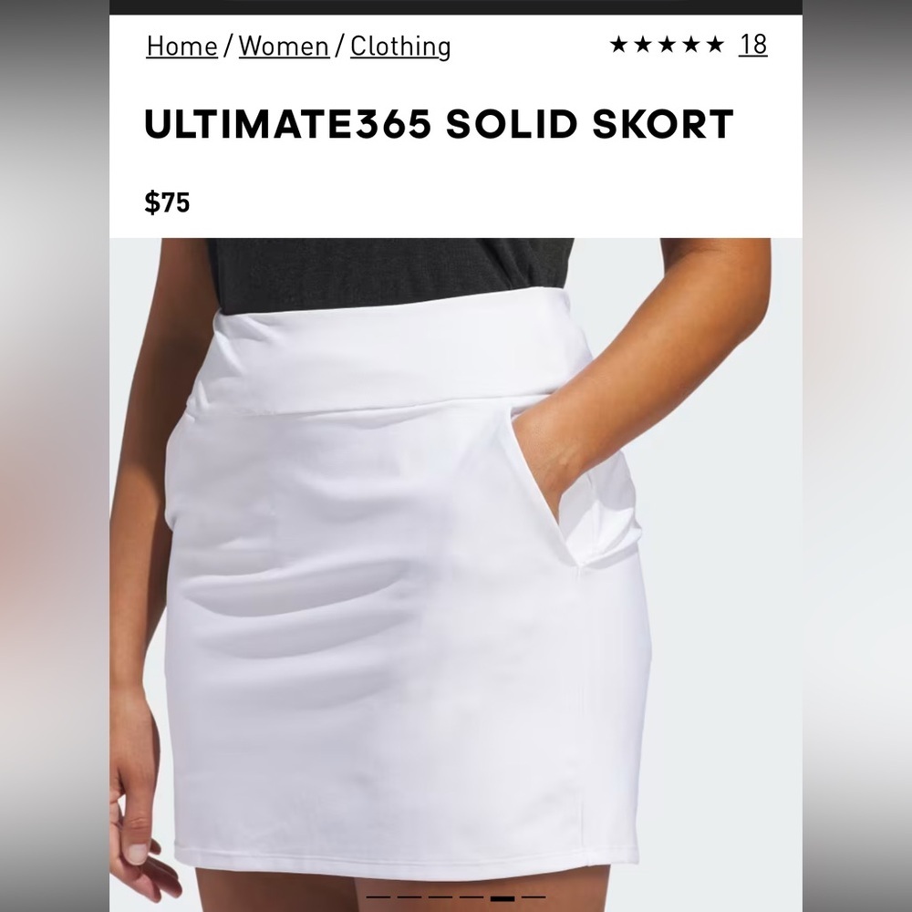 White Solid Skort - image 1